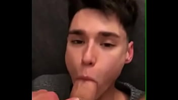 gay teen blowing his big cock bf