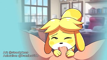 Isabelle gives a romantic blowjob for mr mayor