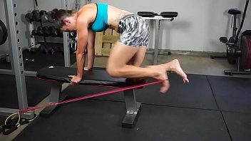 Super Fit Milf Workout Barefoot Part 1- www.prettyfeetvideo.com