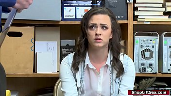 Brunette babe fucked by officer for stealing phones